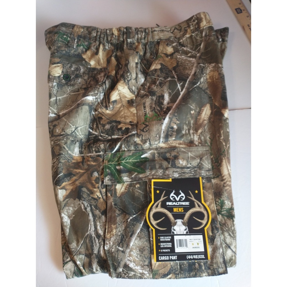 Realtree Edge Camouflage Cargo Hunting Pants Men's XXL‎ 44-46 Adjustable Waist
